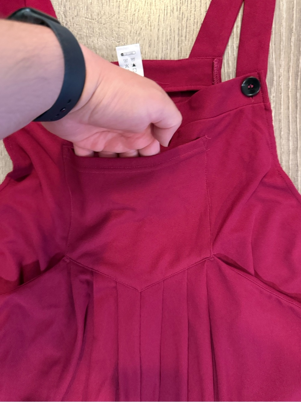 Halara Pockets Waffle Casual Plus Size Overalls in Anemone - Picture 9 of 9